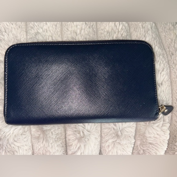 Salvatore Ferragamo Dark Blue Wallet with Gold Accent - Picture 2 of 3